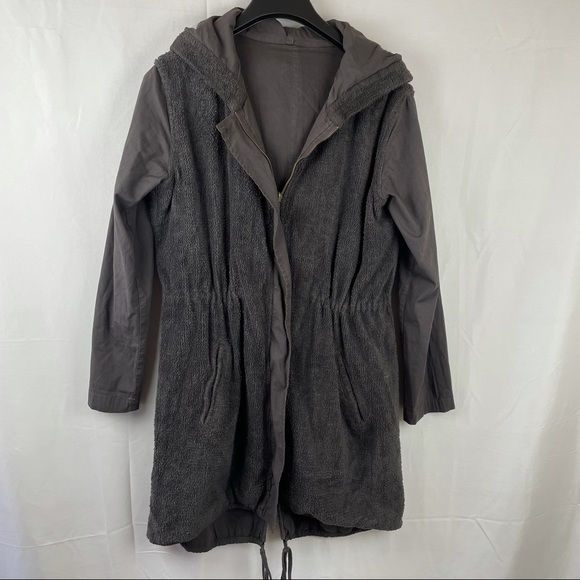 Lacausa green military / cargo long reversible jacket Small - Picture 2 of 11